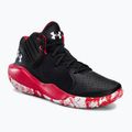 Încălțăminte de baschet pentru bărbați Under Armour Jet '21 002 negru-roșie 3024260-002