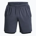 Pantaloni scurți de alergare Under Armour Launch Sw 7'' 2N1 gri pentru bărbați 1361497-044 3