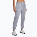 Pantaloni de antrenament pentru femei Under Armour Essential Fleece Joggers mod gray light heather/white