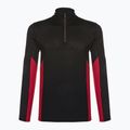 Bluză termică pentru bărbați Smartwool Merino Sport 1/4 Zip black/rythmic red