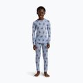 Bluză termoactivă pentru copii Icebreaker Merino 200 Oasis Crewe Bear Tour Zinc Blue/Aop 9