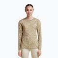 Longsleeve pentru femei icebreaker Merino 200 Oasis Crewe Moss Bloom cumin/undyed/aop