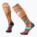 Bărbați Smartwool Ski Zero Cushion Memory Quilt Print OTC șosete portocalii SW001917150 4
