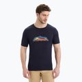 Tricou termic pentru bărbați icebreaker Tech Lite II 7 Mountain Tops albastru marin IB0A56VE4011