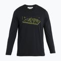 Bluză termică pentru bărbați icebreaker Merino 150 Tech Lite II Tee Alps 3D negru 5