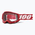 Ochelari de bicicletă  100% Accuri 2 Enduro MTB neon/red/clear 5