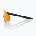 Ochelari de soare 100% Hypercraft XS soft tact black/hiper red multilayer mirror 3