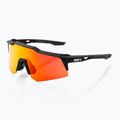 Ochelari de soare 100% Speedcraft XS soft tact black/hiper red multilayer mirror