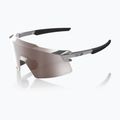 Ochelari de soare 100% Aerocraft gloss black chrome/hiper silver mirror