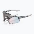 Ochelari de soare 100% Speedcraft polished translucent grey/rose gold mirror photochrom