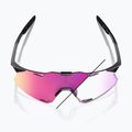 Ochelari de soare 100% Hypercraft gloss black/photochromic purple mirror 9
