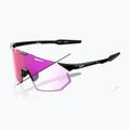 Ochelari de soare 100% Hypercraft SQ gloss black/photochromic purple mirror 7