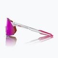 Ochelari de soare 100% Hypercraft XS matte white/pink/hiper vital pink mirror 2