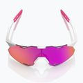Ochelari de soare 100% Hypercraft XS matte white/pink/hiper vital pink mirror 3