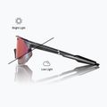 Ochelari de soare 100% Hypercraft SQ gloss light grey/rose gold mirror photochromic 2