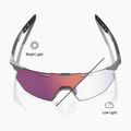 Ochelari de soare 100% Hypercraft SQ gloss light grey/rose gold mirror photochromic 3