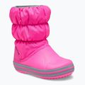 Ghete pentru copii Crocs Winter Puff Kids electric pink/light grey 8