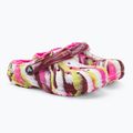 Crocs Classic Lined Marbled Clog roz electric/multi flip-flops pentru copii 5