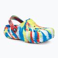 Șlapi pentru copii Crocs Classic Lined Marbled Clog sulphur/multi pentru copii 2