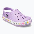 Papuci pentru copii Crocs Bayaband Charm Band Clogs orchid 9