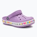 Papuci pentru copii Crocs Bayaband Charm Band Clogs orchid
