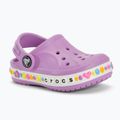 Papuci pentru copii Crocs Bayaband Charm Band Clog Toddler orchid