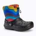 Cizme de zăpadă pentru copii Crocs Classic Lined Spray Dye Boot Kids black/multi