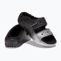 Papuci Crocs Classic Cozzzy Glitter Sandal black/silver 3