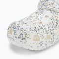 Șlapi Crocs Classic Starry Glitter alb pentru copii 8