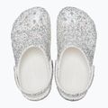 Șlapi Crocs Classic Starry Glitter alb pentru copii 12
