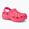 Papuci pentru femei  Crocs Classic Platform Clog hyper pink 2