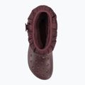 Cizme de zăpadă Crocs Classic Neo Puff Luxe pentru femei, de culoare vișinie închisă 5