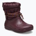Cizme de zăpadă Crocs Classic Neo Puff Luxe pentru femei, de culoare vișinie închisă 8
