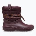 Cizme de zăpadă Crocs Classic Neo Puff Luxe pentru femei, de culoare vișinie închisă 9