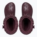 Cizme de zăpadă Crocs Classic Neo Puff Luxe pentru femei, de culoare vișinie închisă 11