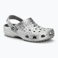 Șlapi Crocs Classic Metallic Crocskin argint 2