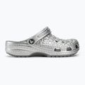 Șlapi Crocs Classic Metallic Crocskin argint 3