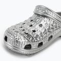 Șlapi Crocs Classic Metallic Crocskin argint 8