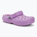 Șlapi pentru copii Crocs Classic Lined orchid