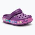 Papuci pentru copii Crocs Crocband Lights Clog Toddler amethyst