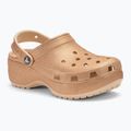 Papuci pentru femei Crocs Classic Platform Glitter shitake 2