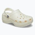 Papuci pentru femei Crocs Classic Platform Glitter chalk 9