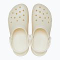 Papuci pentru femei Crocs Classic Platform Glitter chalk 12