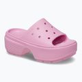 Papuci pentru femei Crocs Stomp Slide pink tweed 8