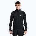 Tricou de antrenament pentru bărbați New Balance Top NB Heat Grid Half Zip negru NBMT23252BK