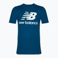 Tricou pentru bărbați New Balance Essentials Stacked Logo blue