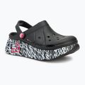 Papuci pentru femei SKECHERS JGoldcrown Max Cushioning Foamies Love True black 2