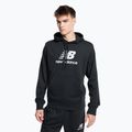 Tricou de antrenament pentru bărbați New Balance Essentials Essentials Stacked Logo French Terry Hoodie negru MT31537BK 2