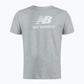 Tricou de antrenament pentru bărbați New Balance Essentials Stacked Logo Co gri NBMT31541AG 5