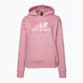 Hanorac de antrenament pentru femei New Balance Essentials Stacked Logo French Terry Hoodie roz WT31533HAO 5